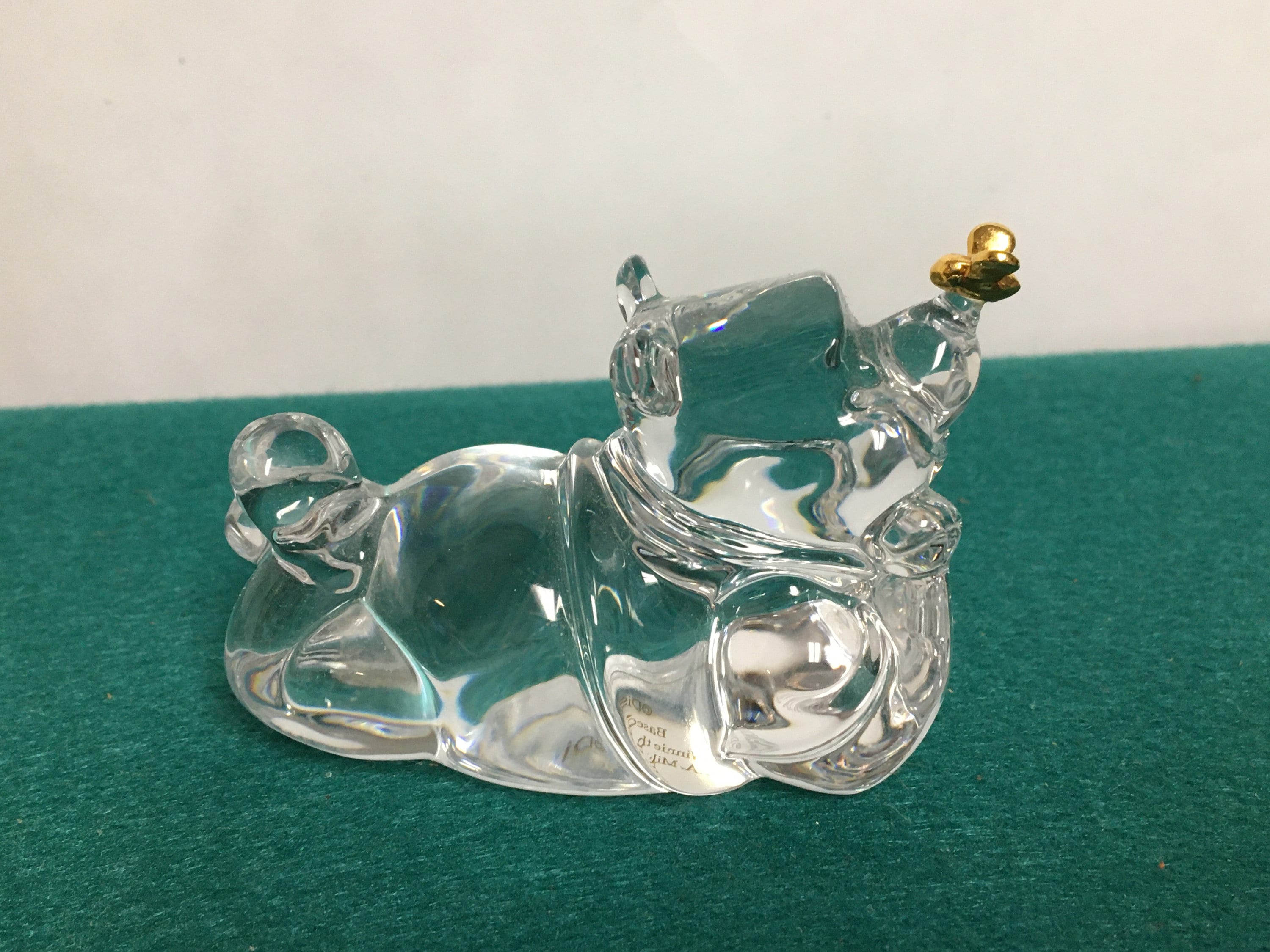 Lenox Crystal Winnie the Pooh Figurine, HunnyBee Dreams, Made in Germany, Lead Crystal Bear, Disney
