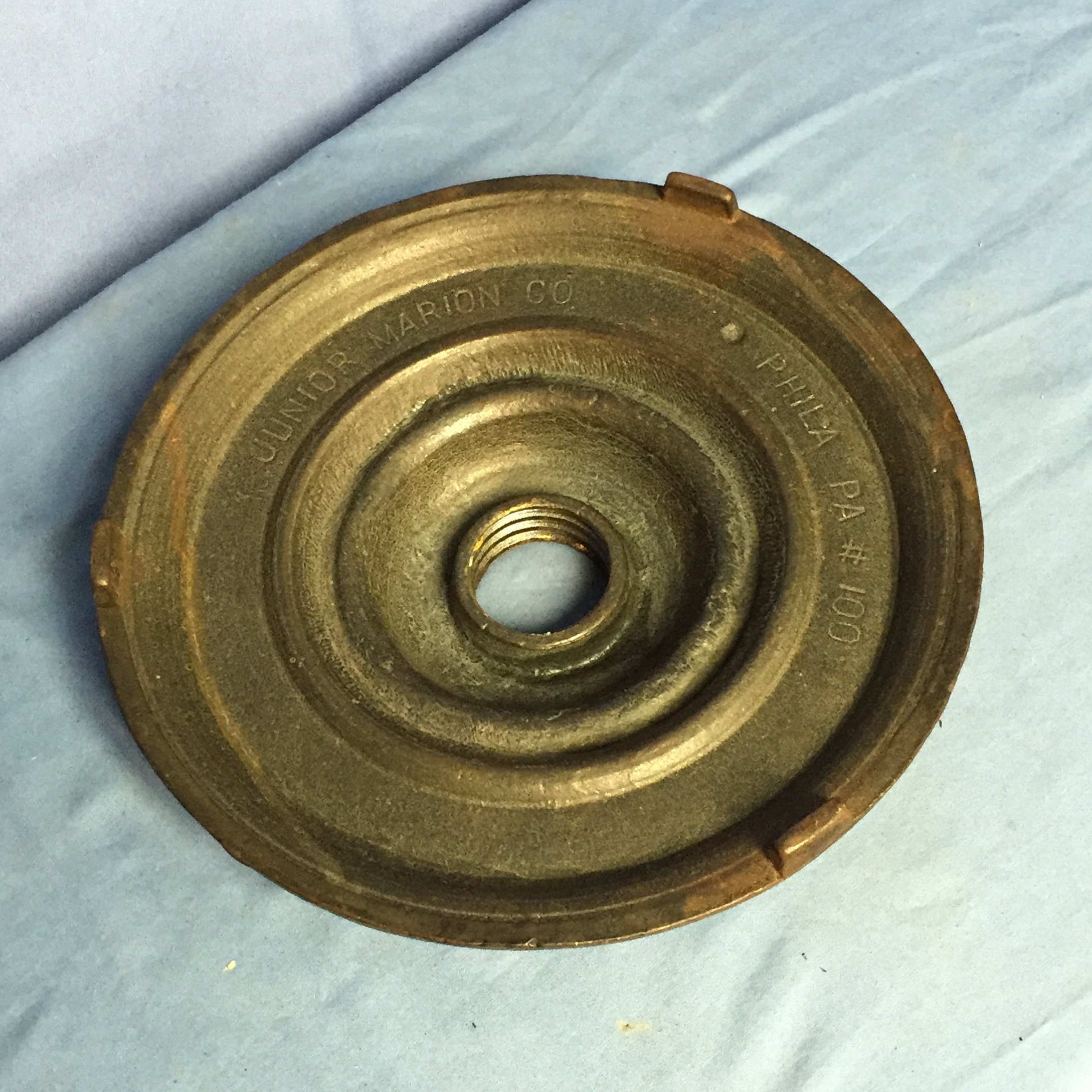 Antique Ornate Cast Iron Floor Lamp Base, Flag Pole Base, 100, Junior