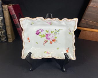 Richard Klemm Dresden Porcelain Trinket Dish, Candy Dish