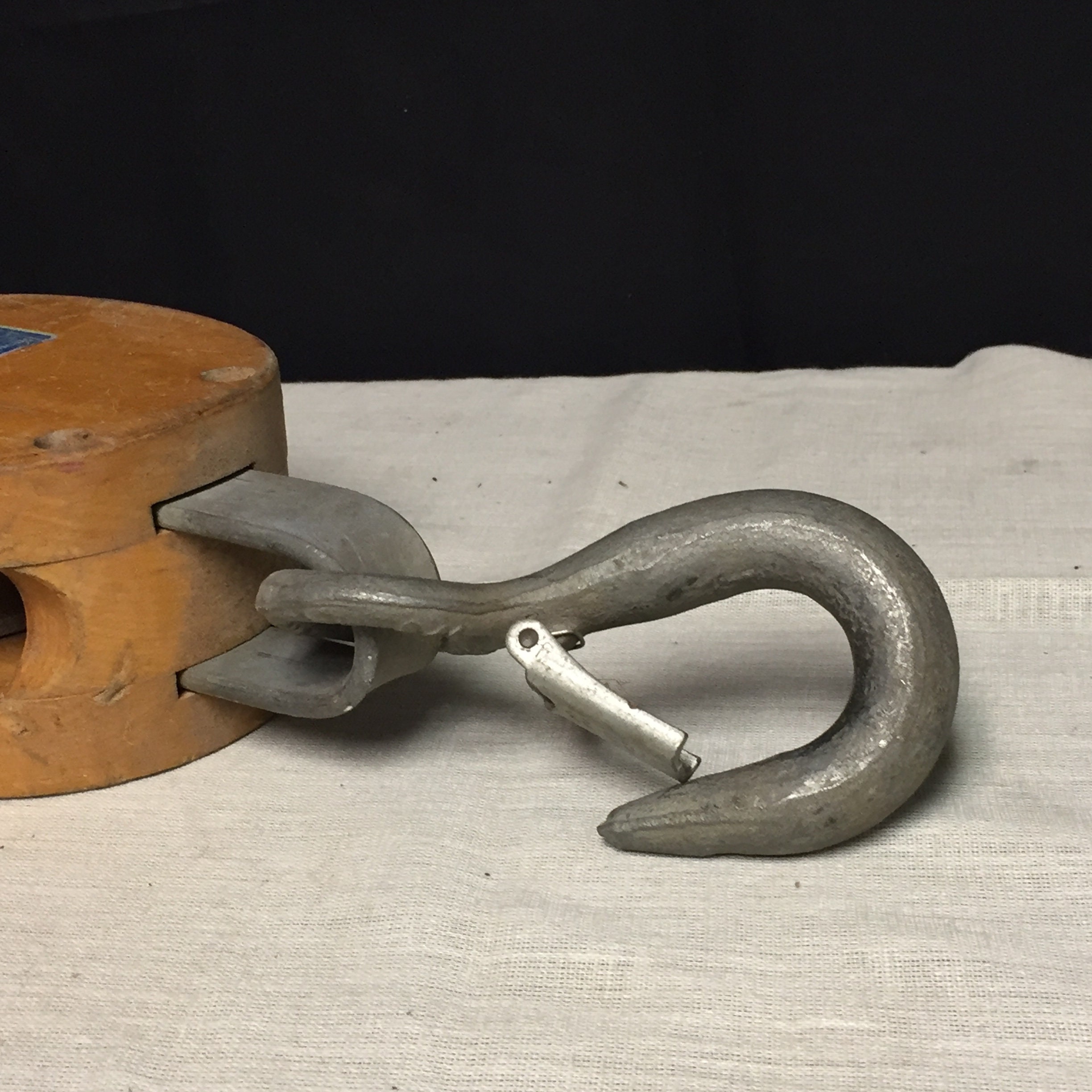 Vintage Brewer Titchener Wooden Pulley Block and Tackle, Cooper Tools