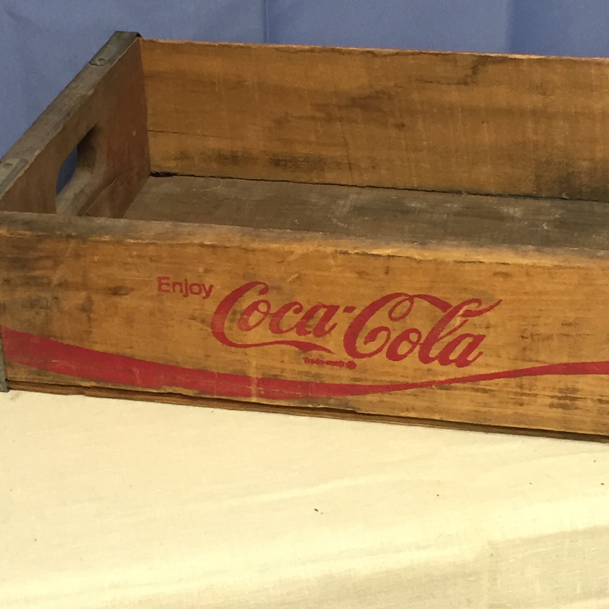 Vintage Coca Cola Wooden Crate, Coke Advertising Crate Box, Soda Pop