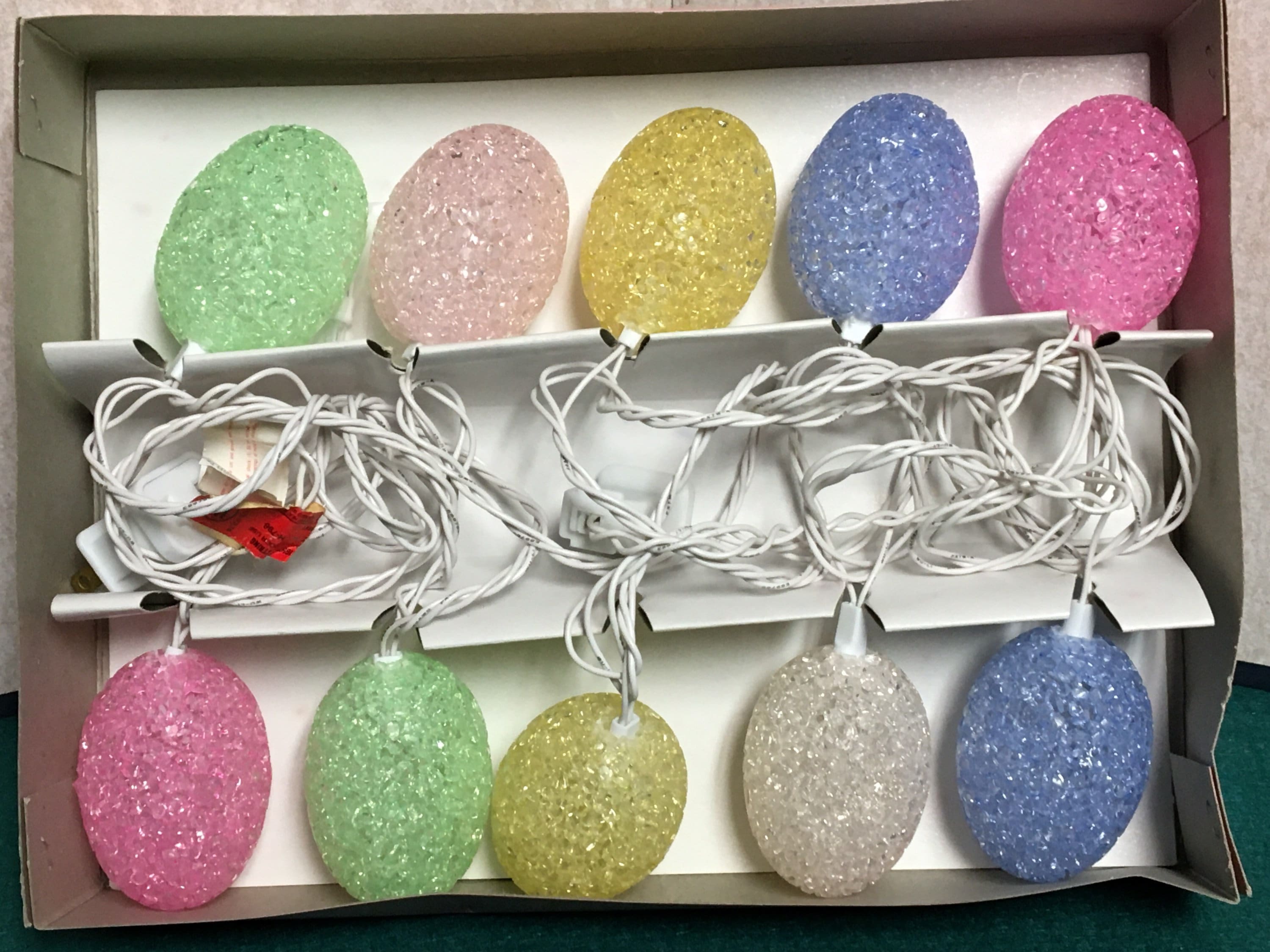 Silvestri Egg Shaped String Lights, New In Box, Easter Egg Lights