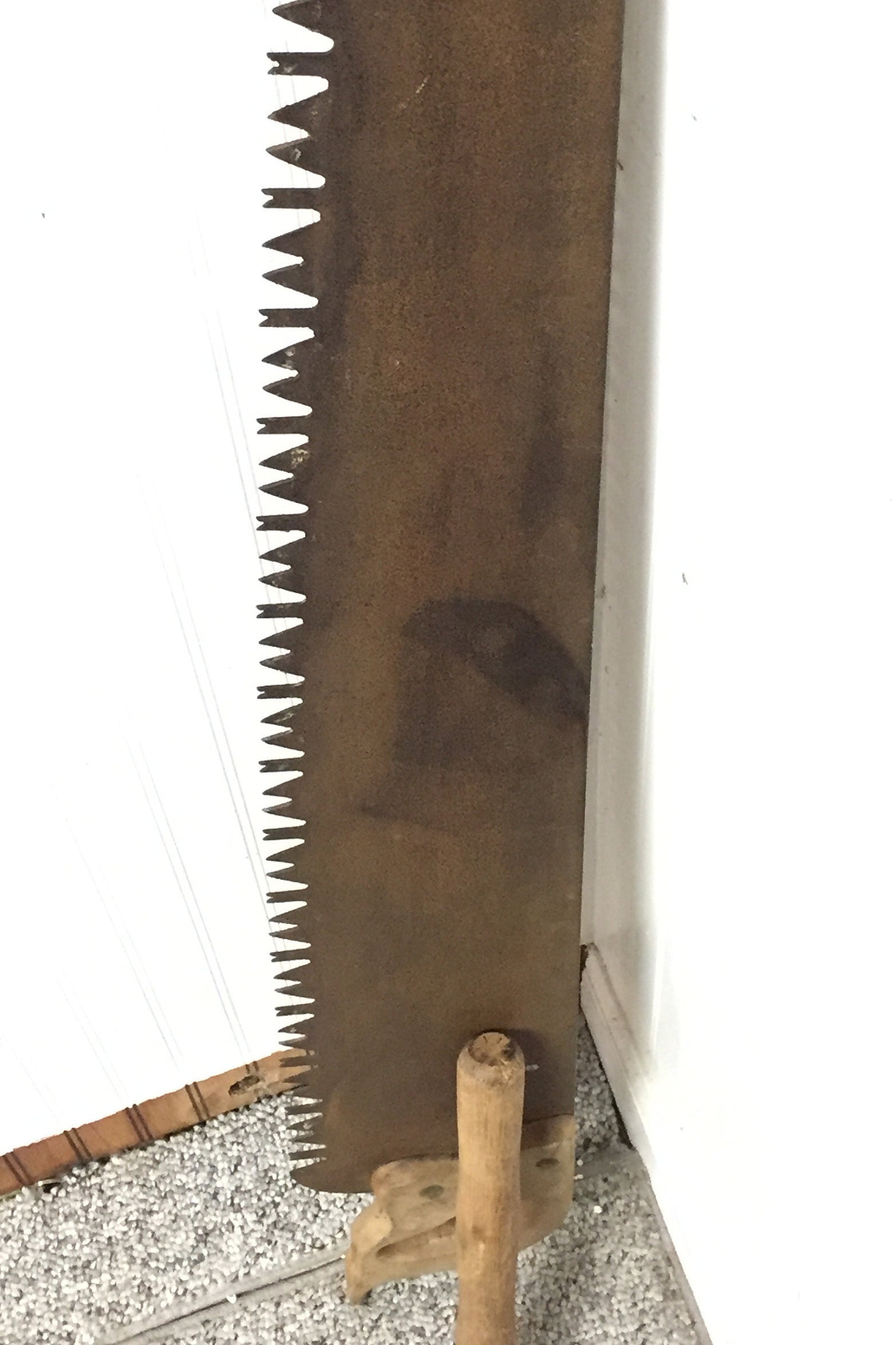 54 Crosscut Logging Saw 1 or 2 Man Hand Saw Champion Tooth, 48 Blade, Wall Decor, Primitive