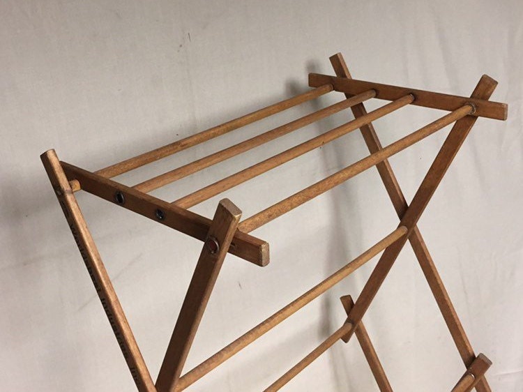 Worldsbest Industries Inc. Wooden Clothes Drying Rack, Folding Clothes