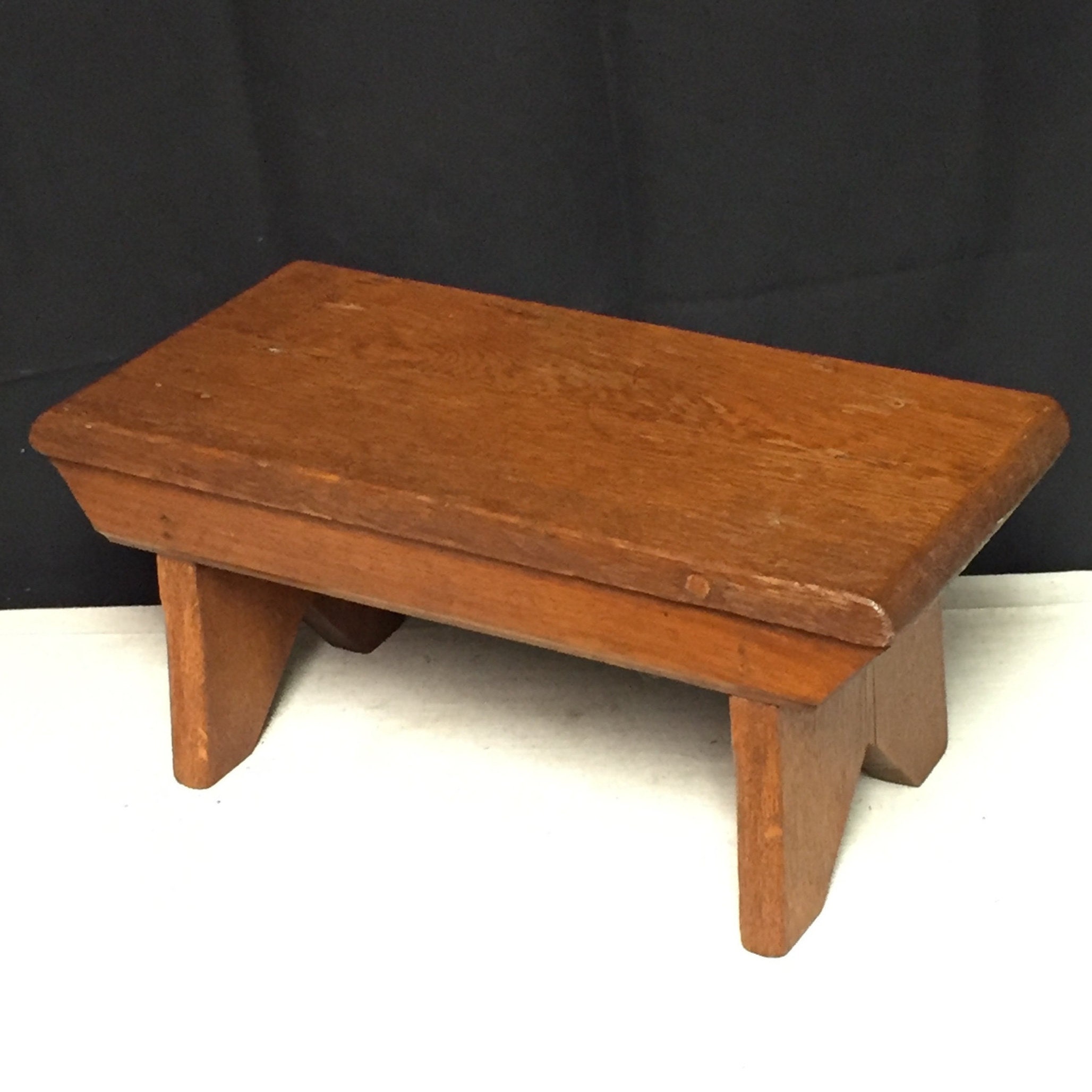 Wooden Handmade Solid Oak Step Stool, Industrial, Stepstool, Foot Stool, Garage, Farmhouse