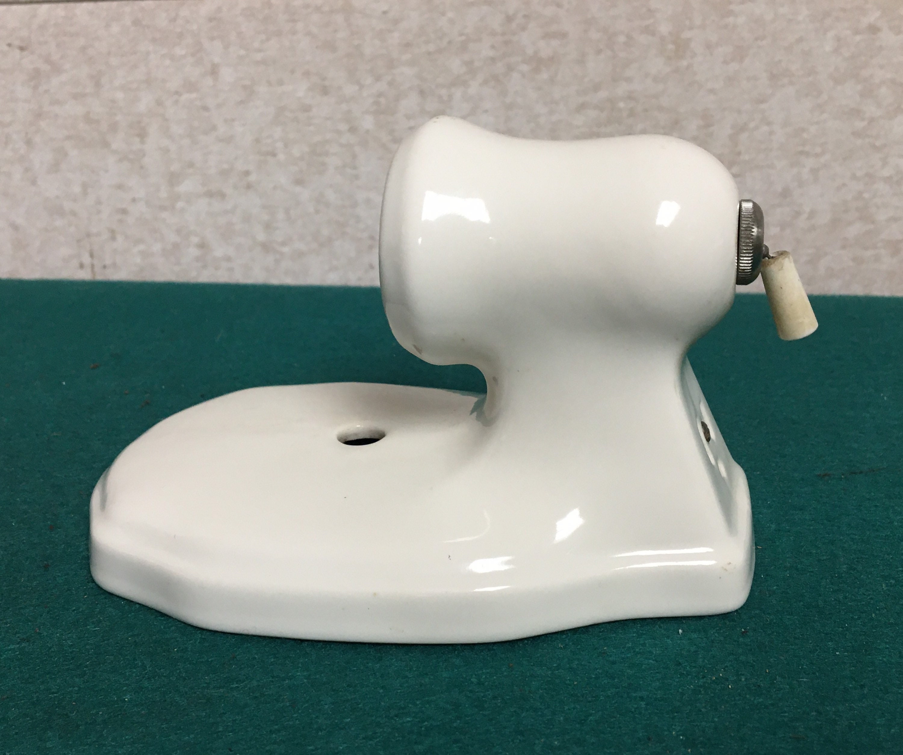 Antique White Porcelain Lightolier Wall Sconce with Pull Chain