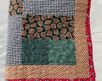 Sunflower and Cow Print, Patchwork Quilt