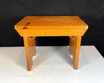 Sturdy Homemade Wooden Stepstool, Plant Stand, Footstool