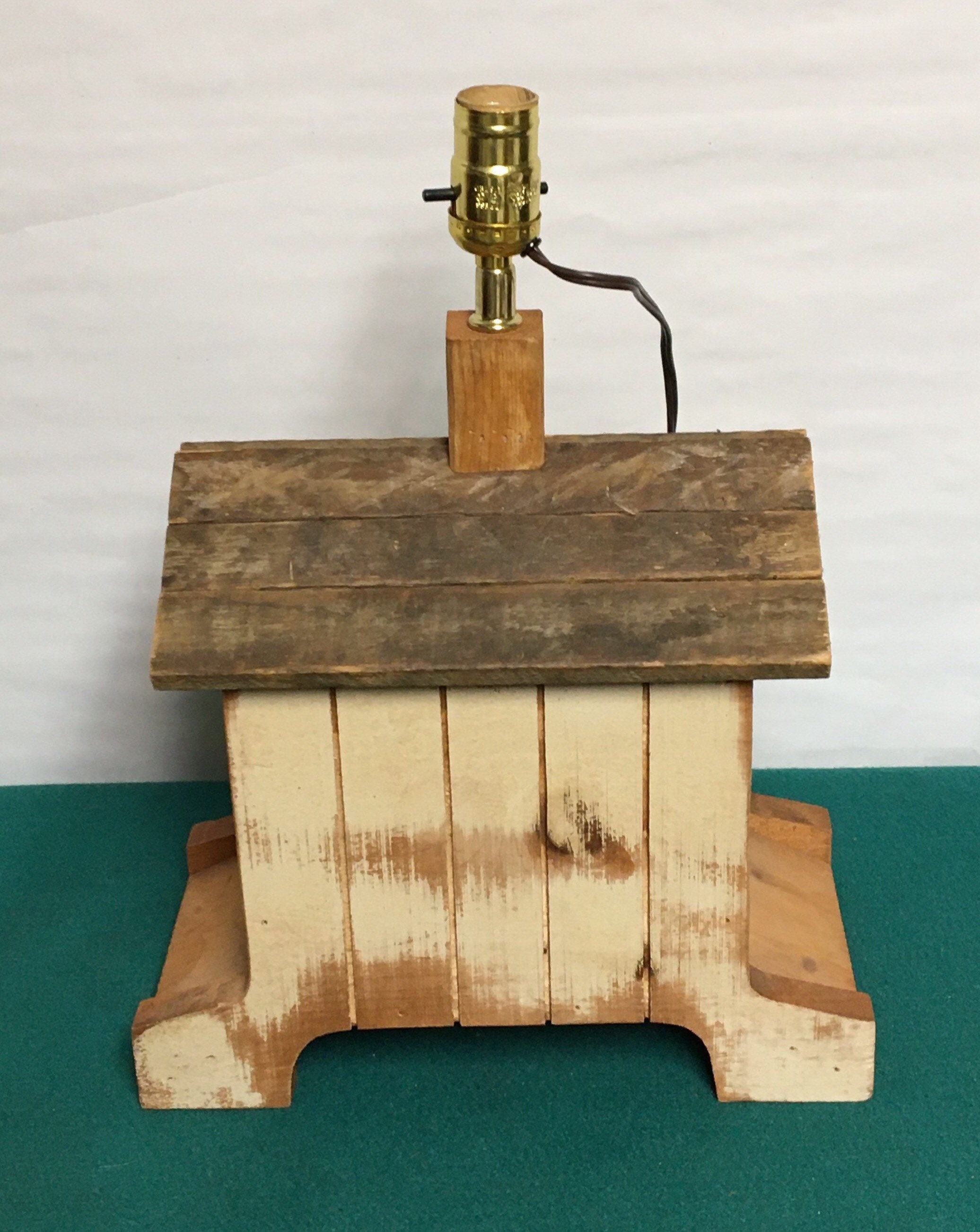 Unique Hand Made Covered Bridge Table Lamp, Americana, Country Farmhouse