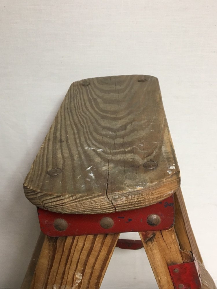 Small Unique Shabby Wooden Step Ladder 22 (2 step), with the Original ...