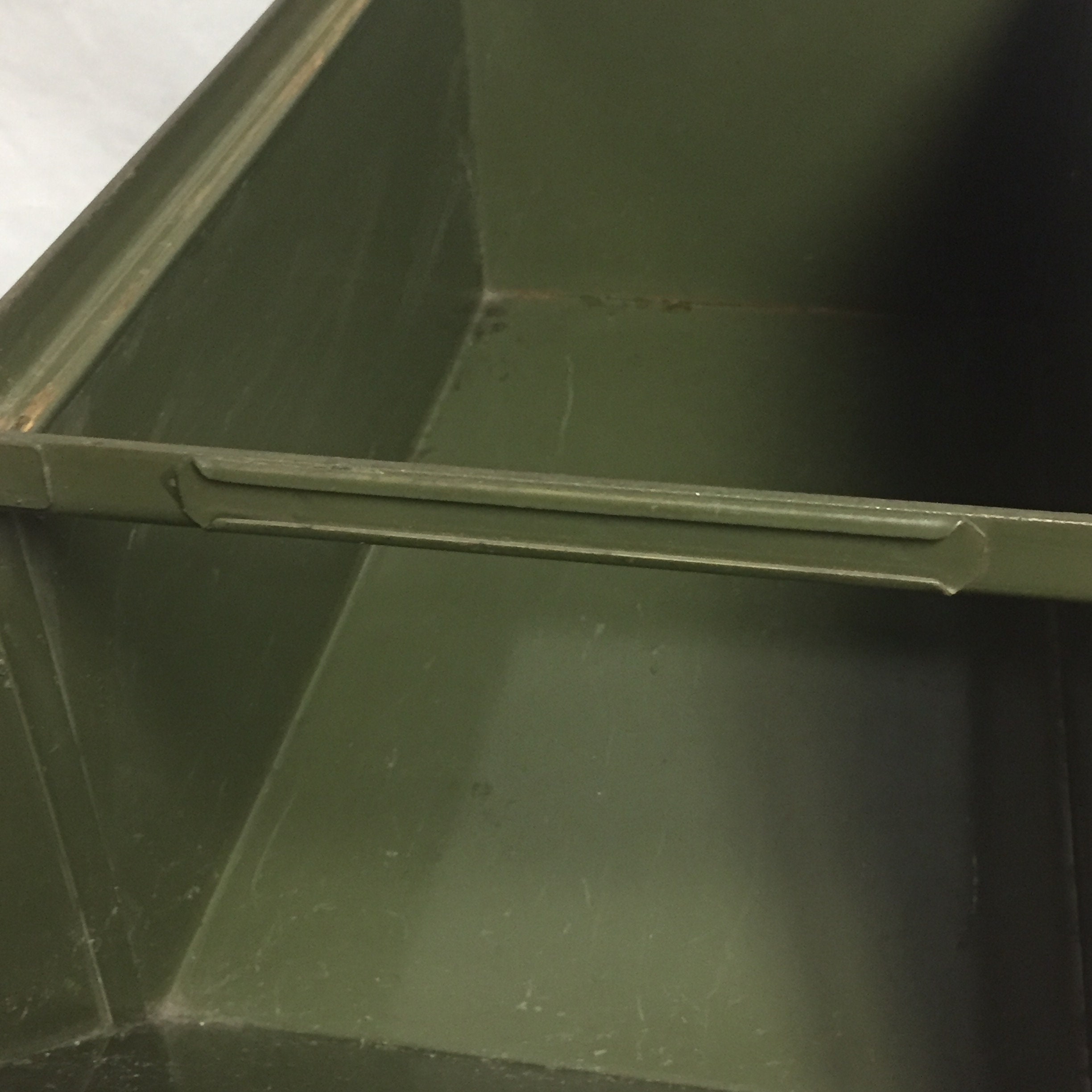Green Industrial Steel Parts Bin Drawer, Old Green Metal Bins, Cubbies