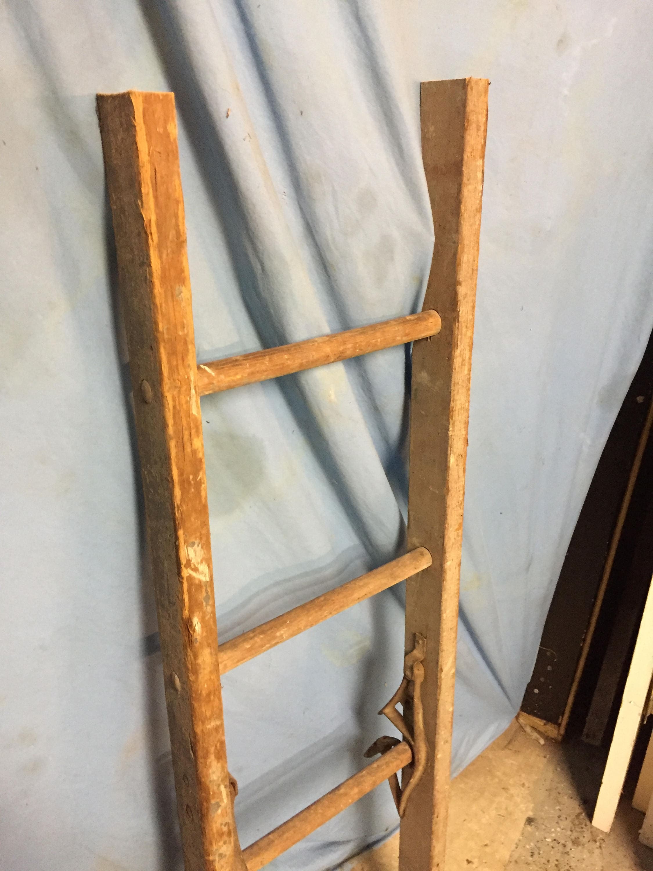 Antique 4' (50) Wooden Blanket Ladder, Pennsylvania Barn Salvage