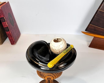 Mid Century Red Clay Baseball Mitt Astray and Match Holder