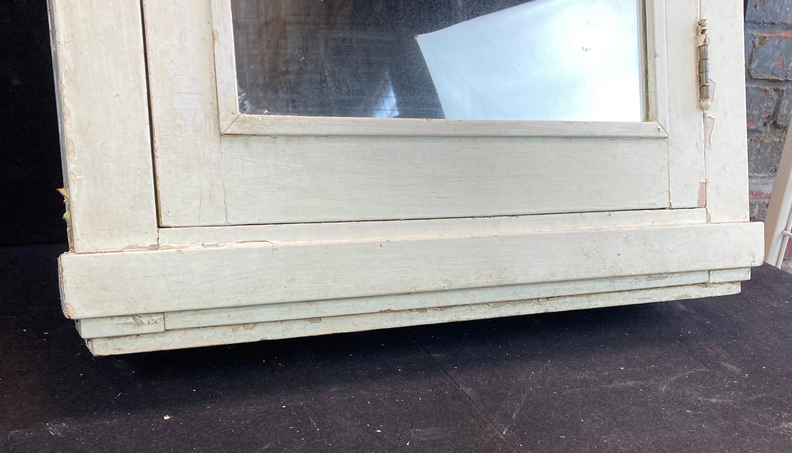 Antique 1930's Wooden Bathroom Medicine Cupboard with Inlay