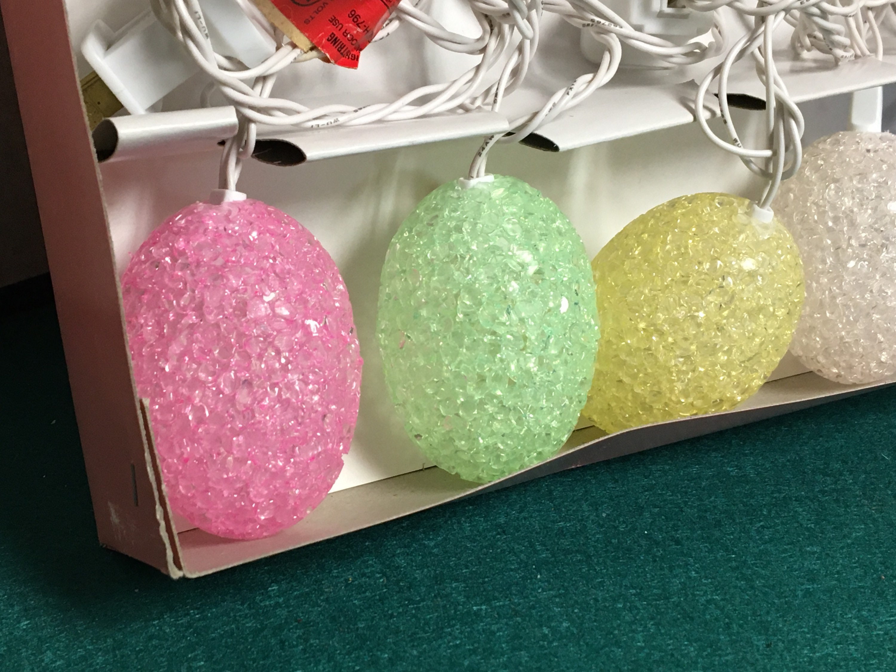 Silvestri Egg Shaped String Lights, New In Box, Easter Egg Lights