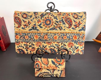 Large Kilim, Tapestry, Clutch Purse with Matching Mirror Sleeve