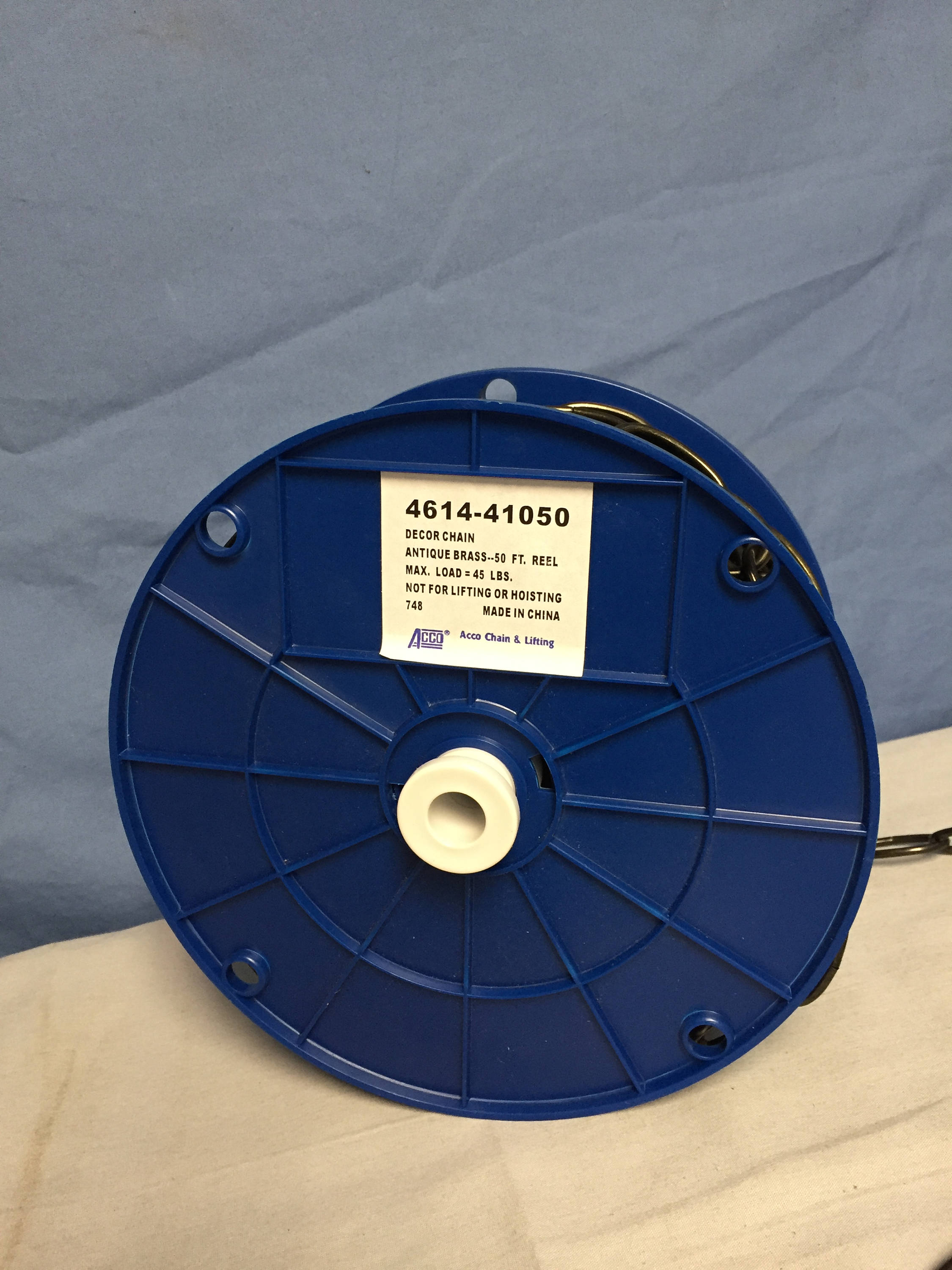 Bulk 50' Roll of Metal Brass Swag Lamp Chain, 11/2 Decorative Antique