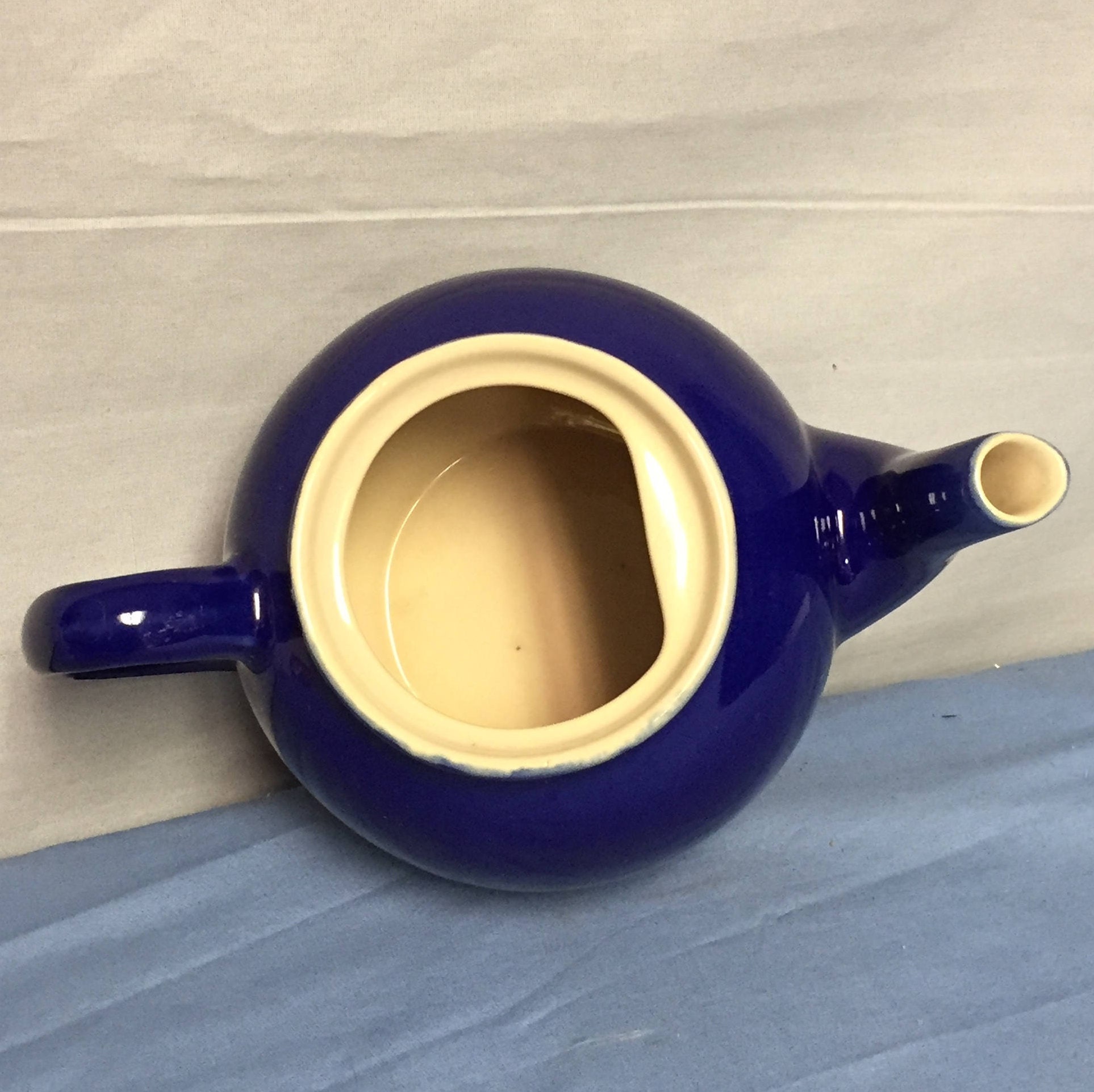 Sadler of England Cobalt Blue Teapot, Brown Betty Style Teapot, English