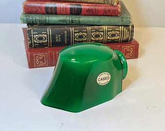 Emerald Green Cased Glass Light Shade: 2-1/4" Fitter Gooseneck Lamp, Wall Sconce