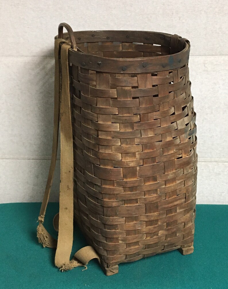 Antique Trappers Basket Hunter's Basket Adirondack Pack Etsy