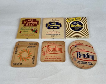 Old Reading Beer Match Books and Drink Coasters