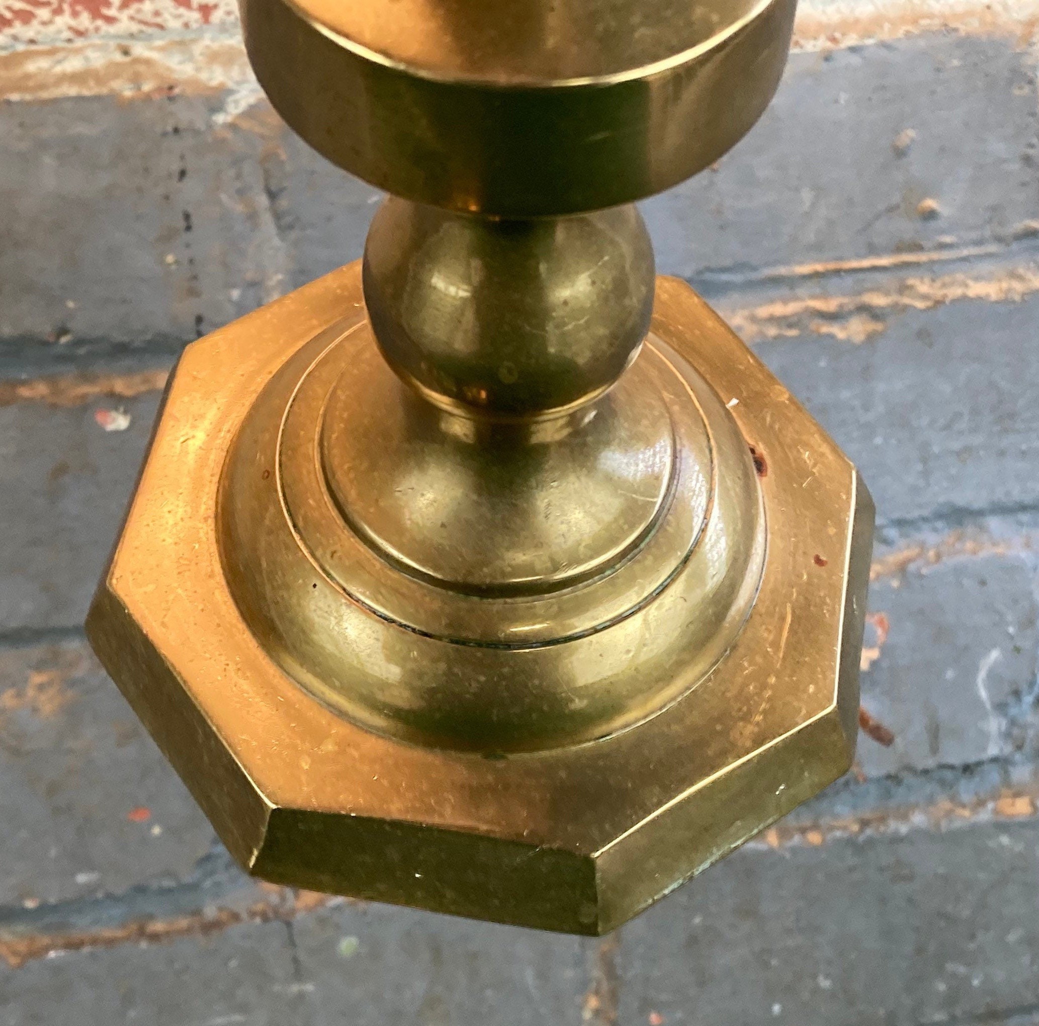 14 Brass Candle Holders, Solid Brass Candlesticks, Made in Mexico