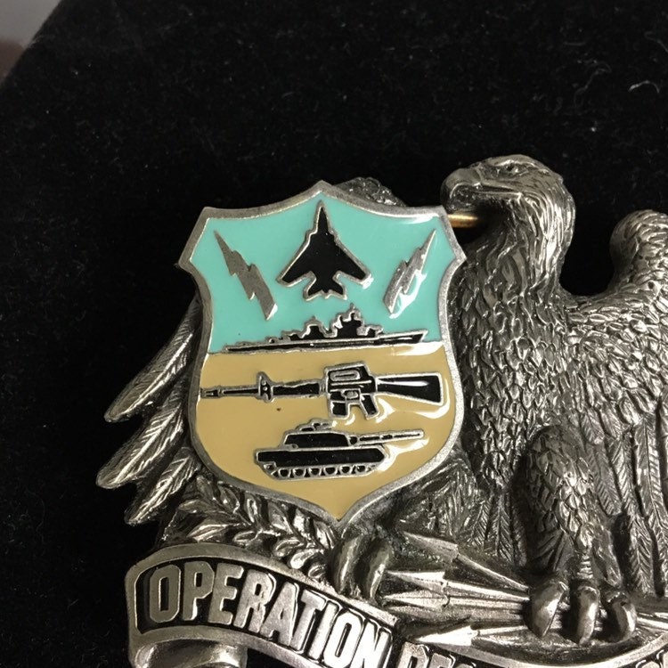 Operation Desert Storm Belt Buckle, 1991, The Great American Buckle Co