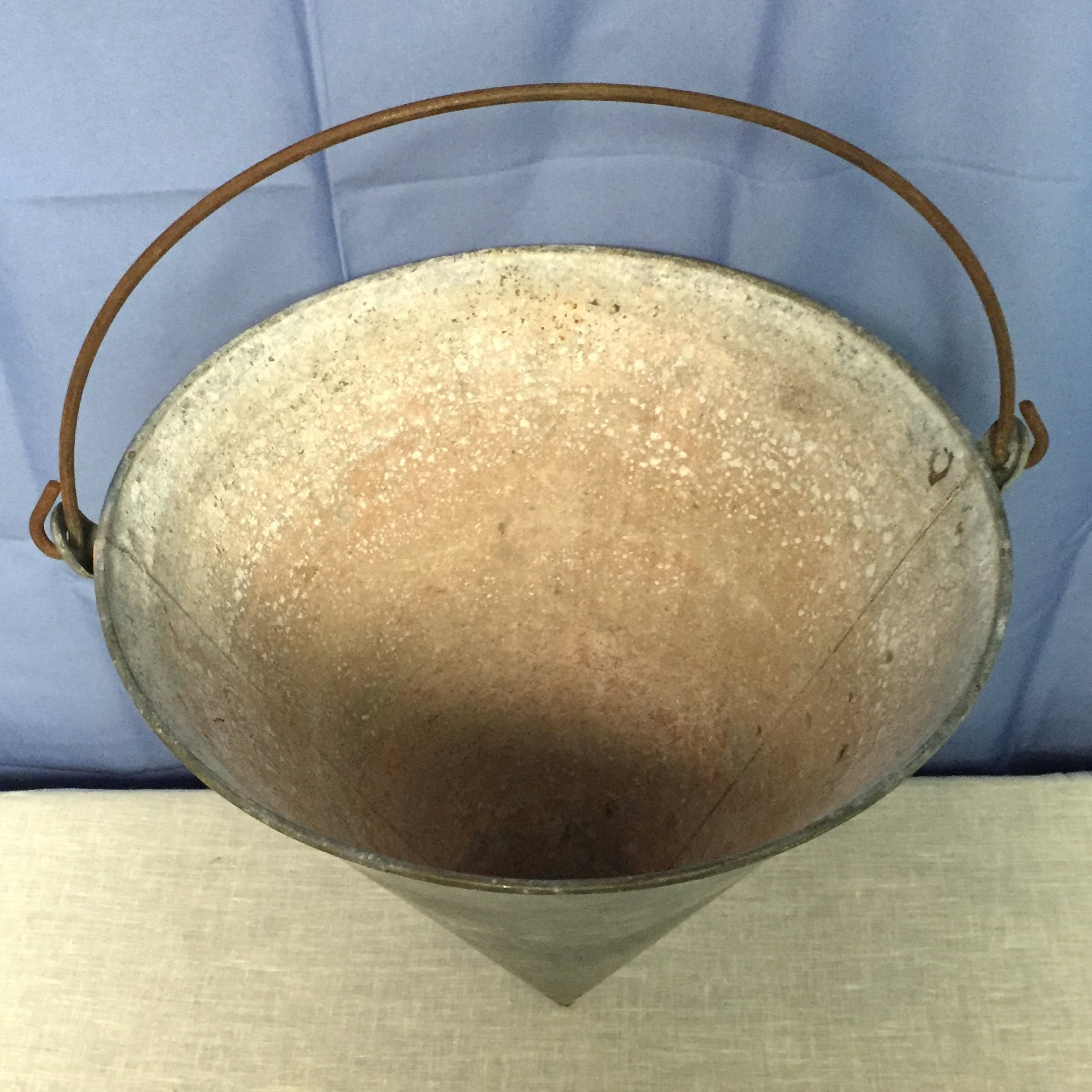 Vintage Galvanized FIRE Water Bucket, Industrial Factory Fire Water