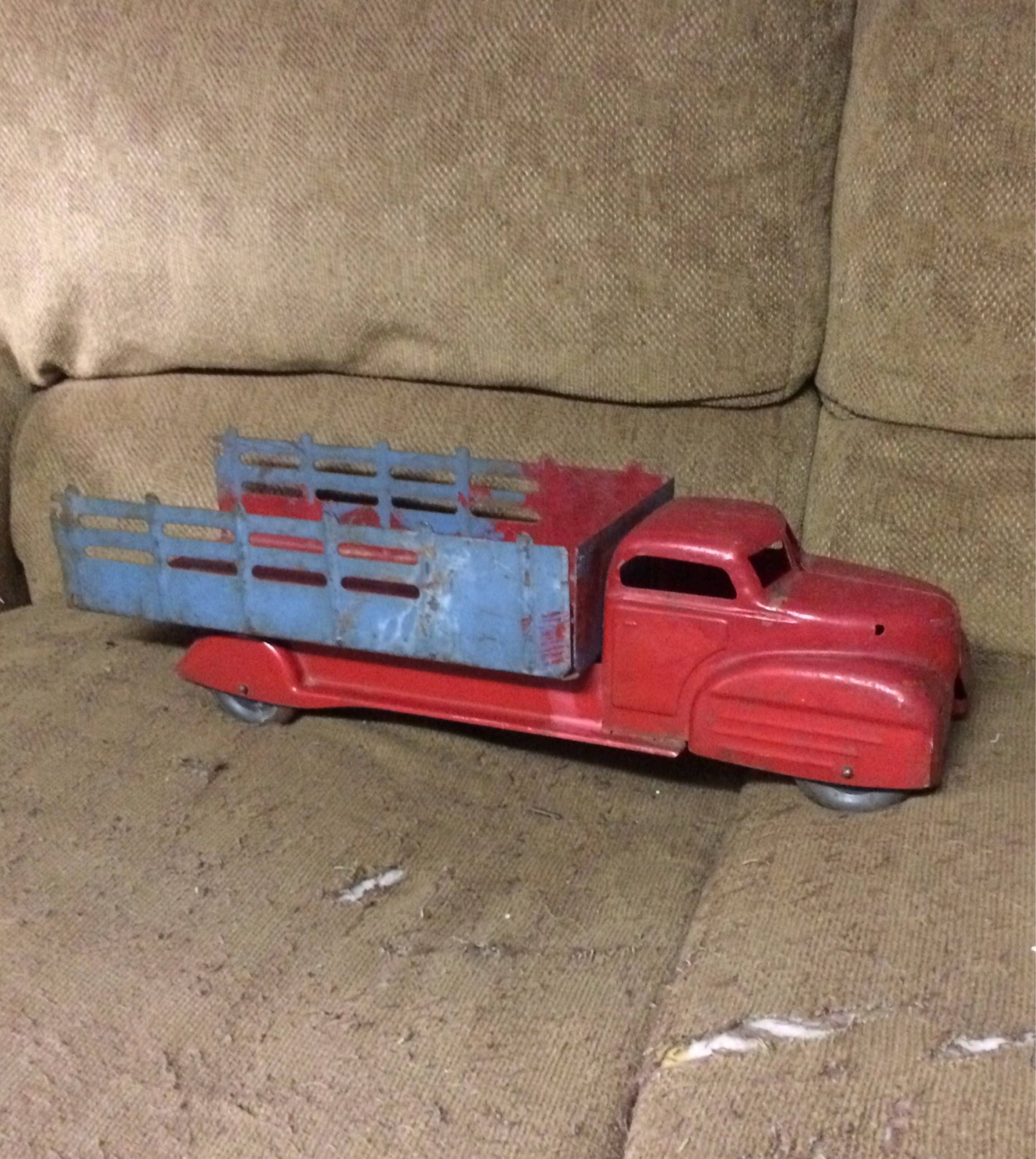 RESERVED Antique Pressed Steel Toy Truck Wyandotte Marx Stake Body Truck