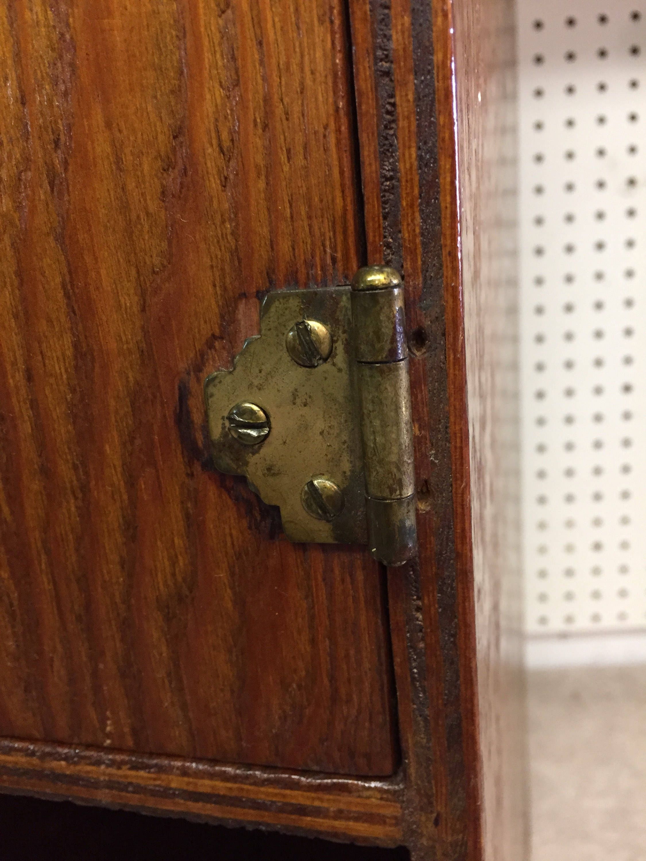 Vintage 1960'S Wooden Storage Organizer Old Wooden Hardware