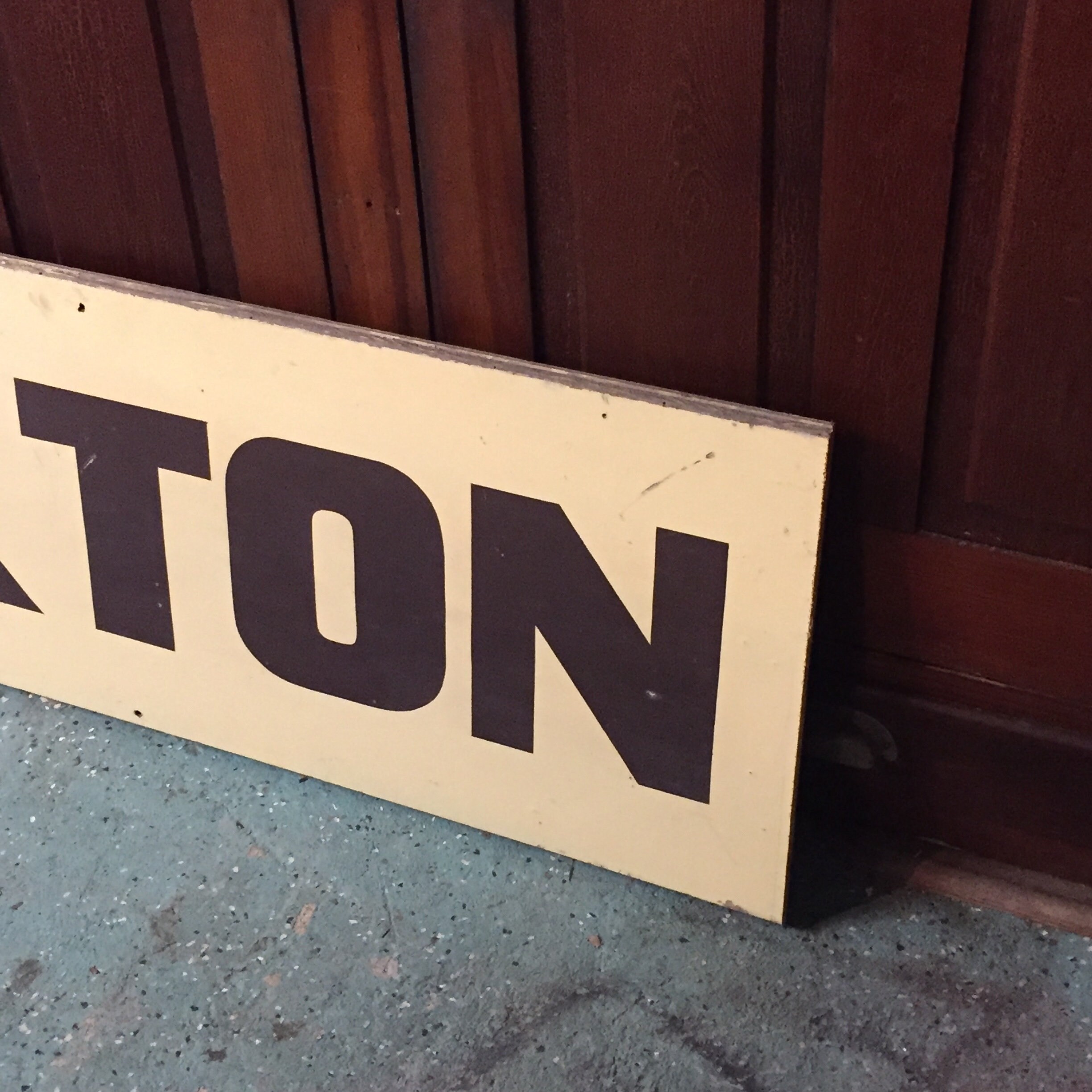 An Old Wooden EXTON Pa Sign from Chester County, Pa., Pennsylvania