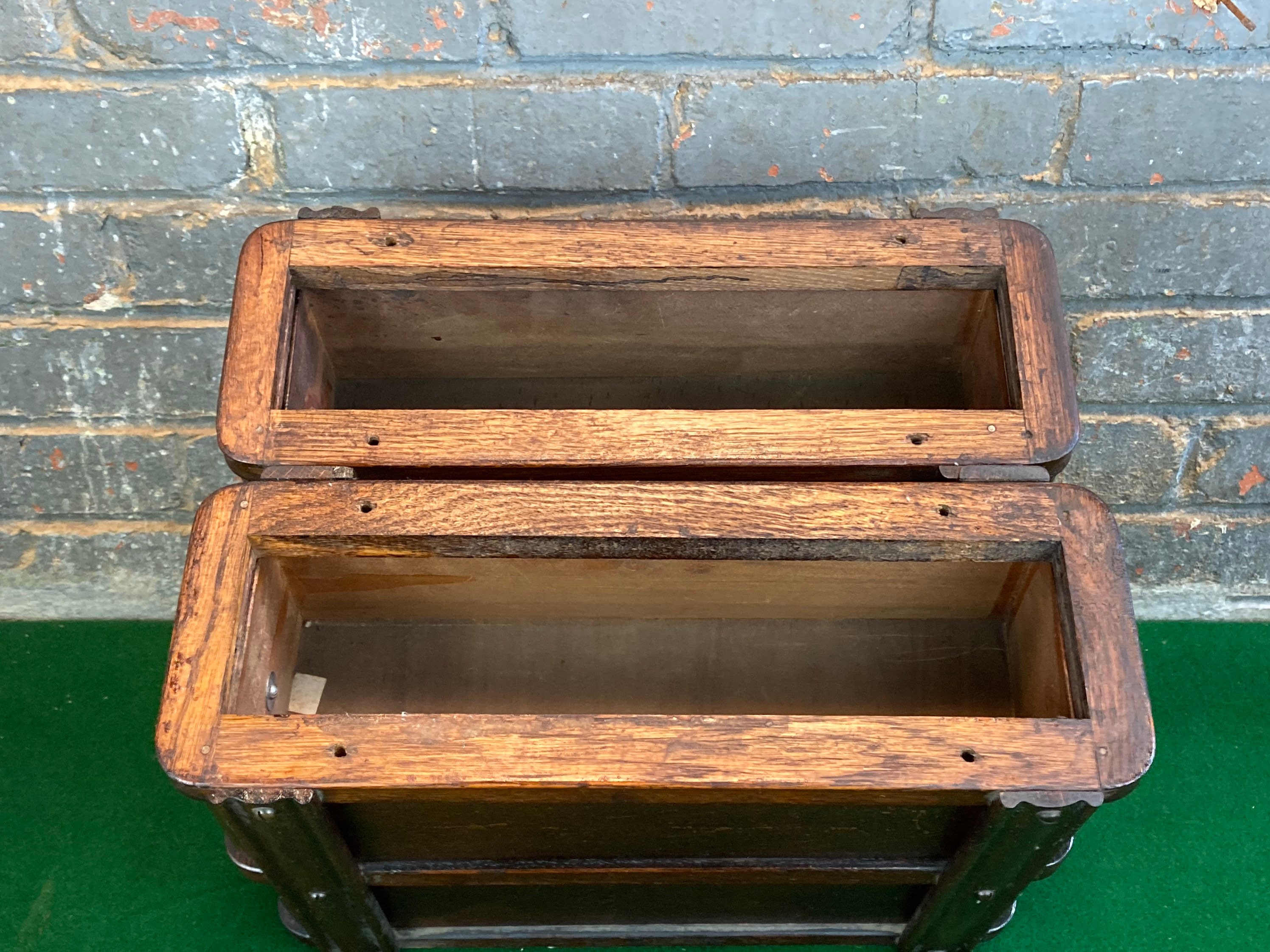 4 Singer Sewing Machine Wooden Drawers w/ Original Frames, Oak Wood