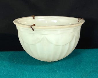 Antique Frosted Glass Dome Light Shade: 3 Chain Chandelier Pendant