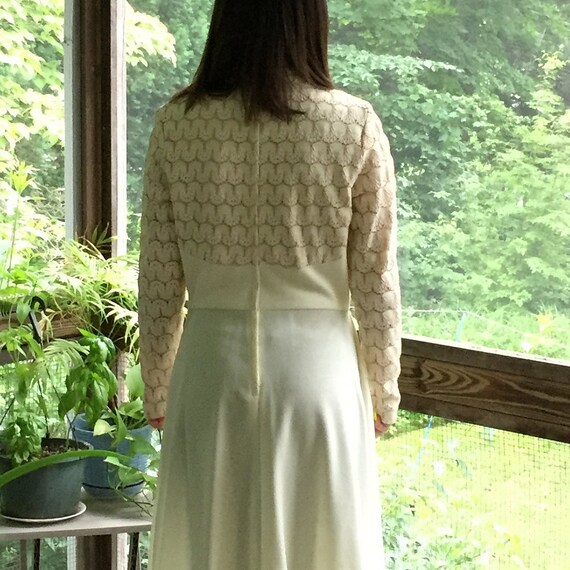 Vintage Alden's Fashions Maxi Dress, Off-White wi… - image 8