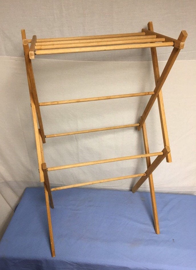 Worldsbest Industries Inc. Wooden Clothes Drying Rack ...