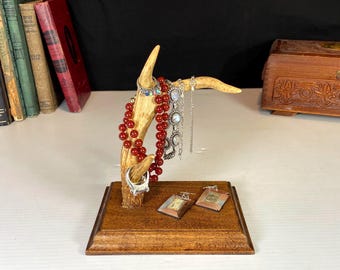 Handcrafted Jewelry Display Rack, Authentic Deer Antler
