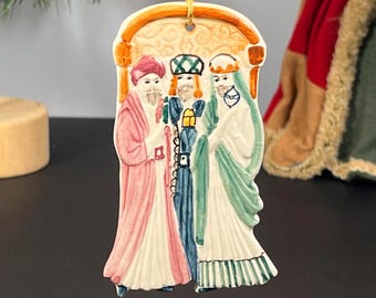 Delft Polychrome 3 Wise Men Ornament, Hand Painted