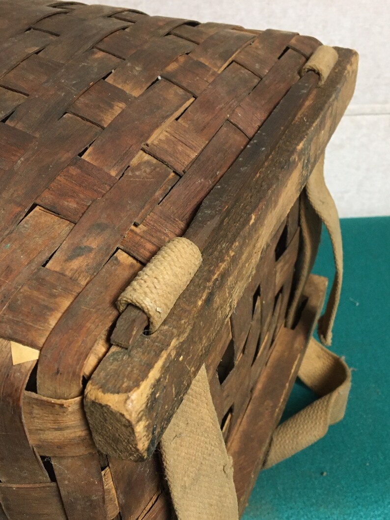 Antique Trappers Basket Hunter's Basket Adirondack Pack Etsy