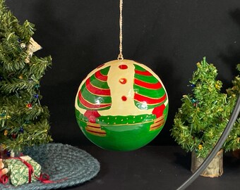 Large, Lacquer Ball Ornament, Made in India, Foreside Company