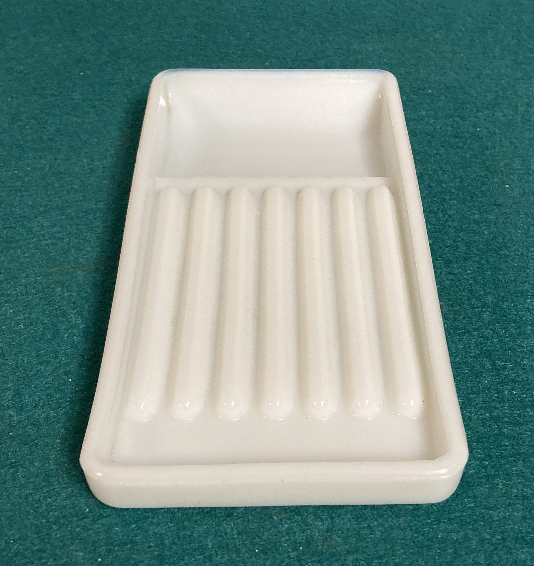 Antique Dentist Tray, Milk Glass Dental Equipment, Valtronic
