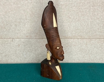 Tribal Statue, African Hand Carved Wooden Sculpture, Handcrafted Wood Figure