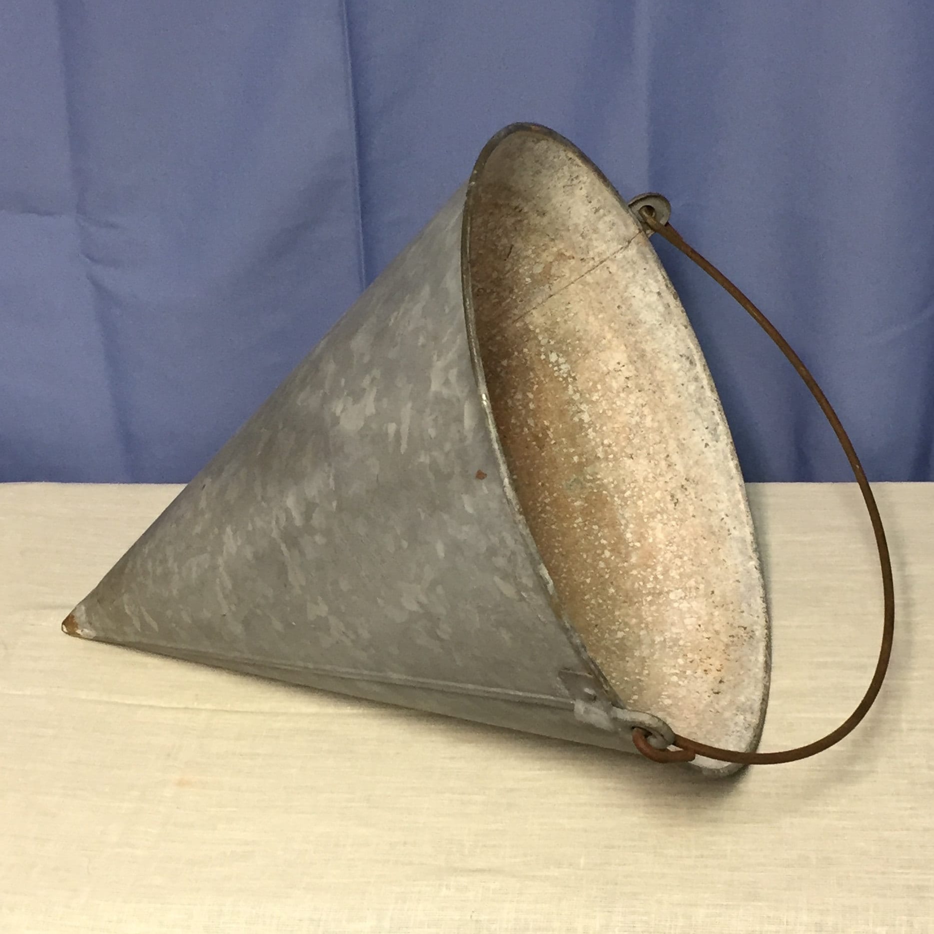 Vintage Galvanized FIRE Water Bucket, Industrial Factory Fire Water