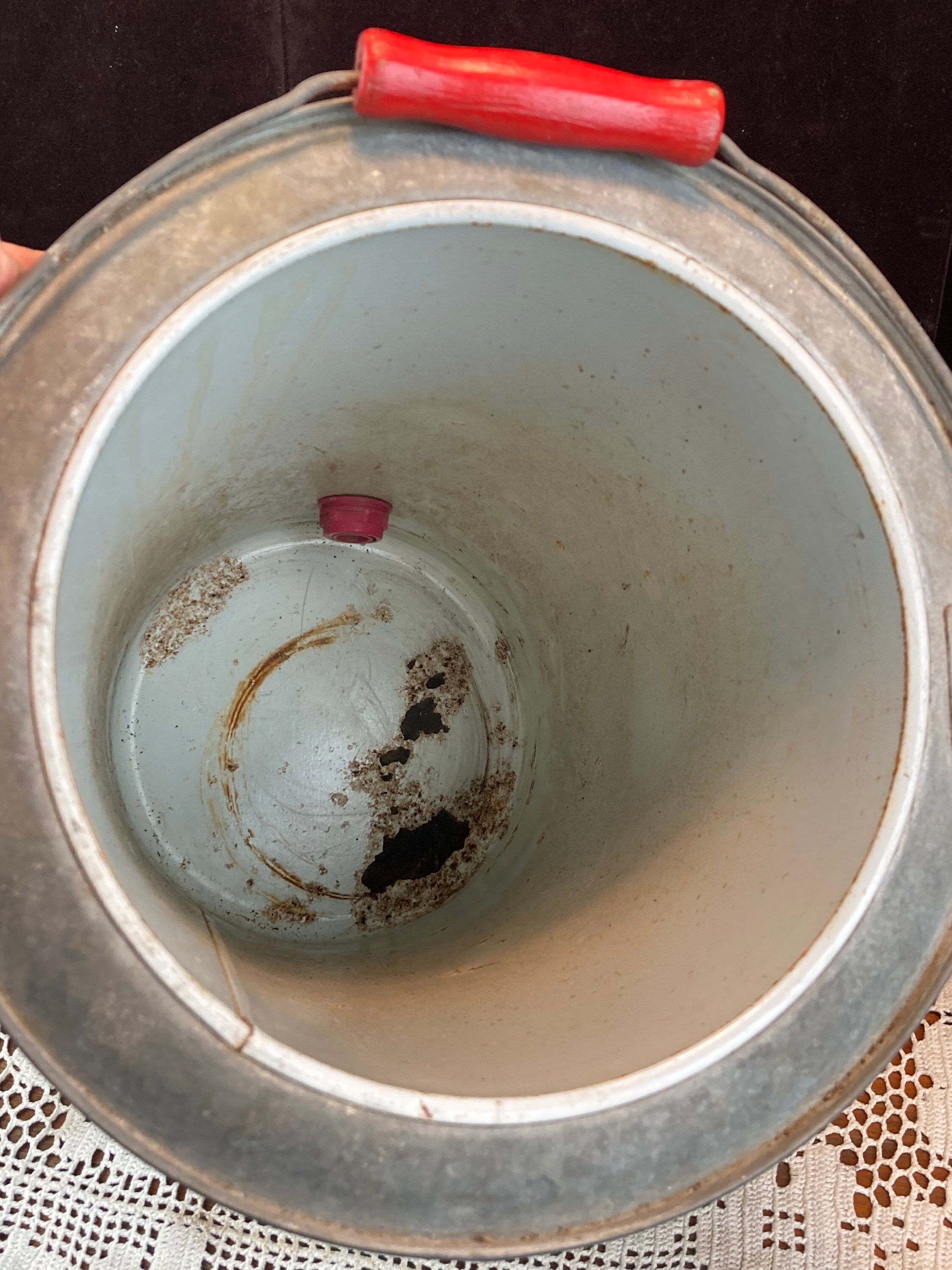 Vintage Igloo 3 Gallon Galvanized Metal Water Jug Cooler, Camping