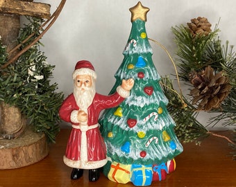 1987 Bone China Santa and Christmas Tree