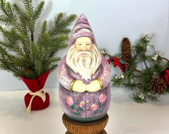 Purple Cast Iron Santa Bank
