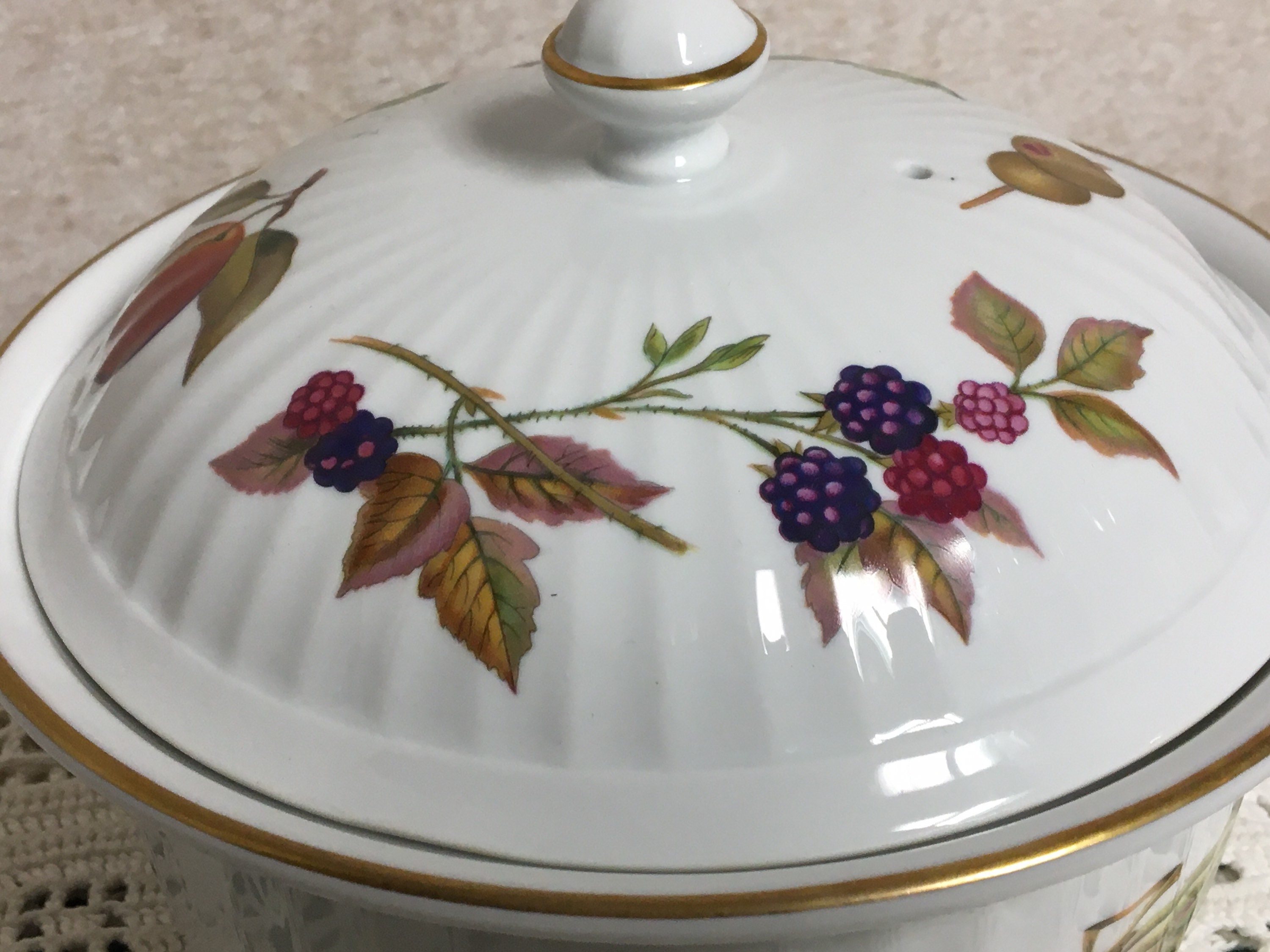 Vintage Royal Worcester Fine Oven China, Evesham Baking Dish With