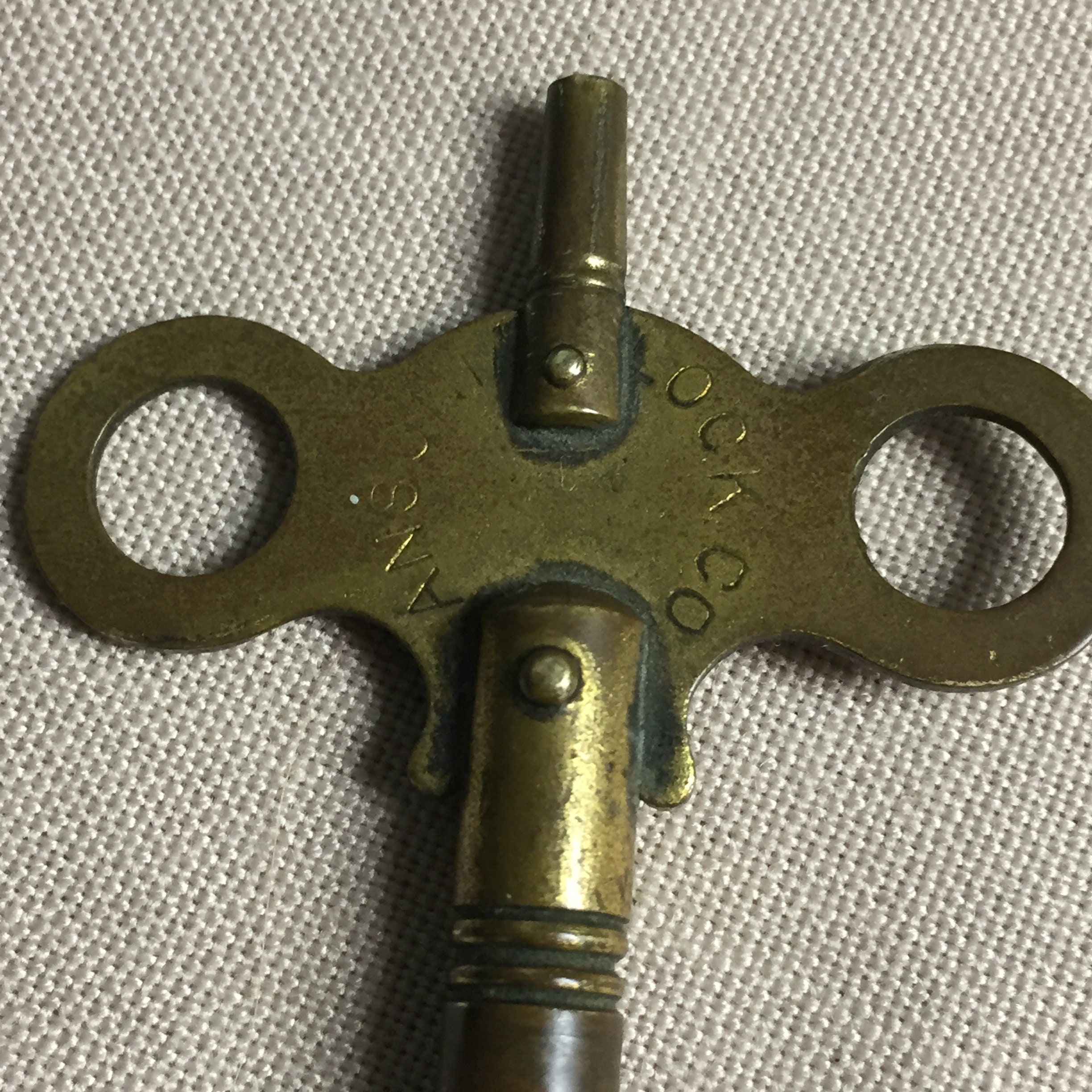 Antique 1900's Ansonia Iron Mantel Clock with Chimes, 7 Day Key Wind