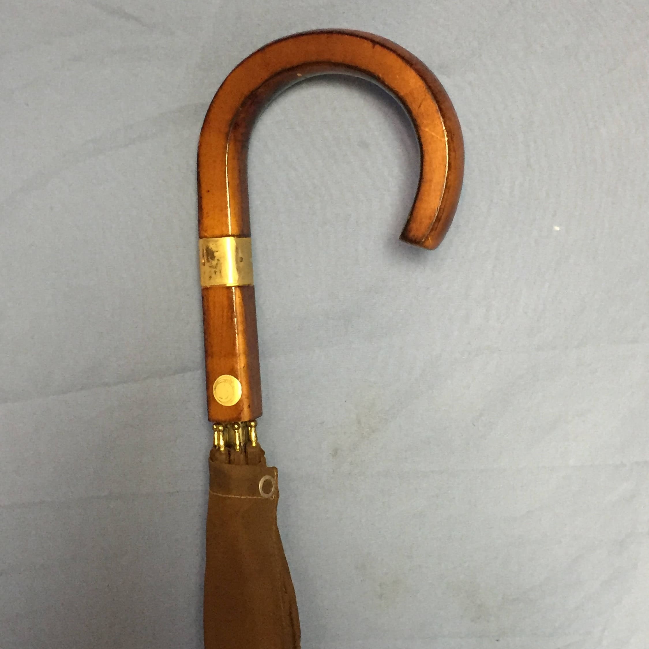 Vintage Angier Umbrella, Wooden Handle Umbrella, Stick Umbrella