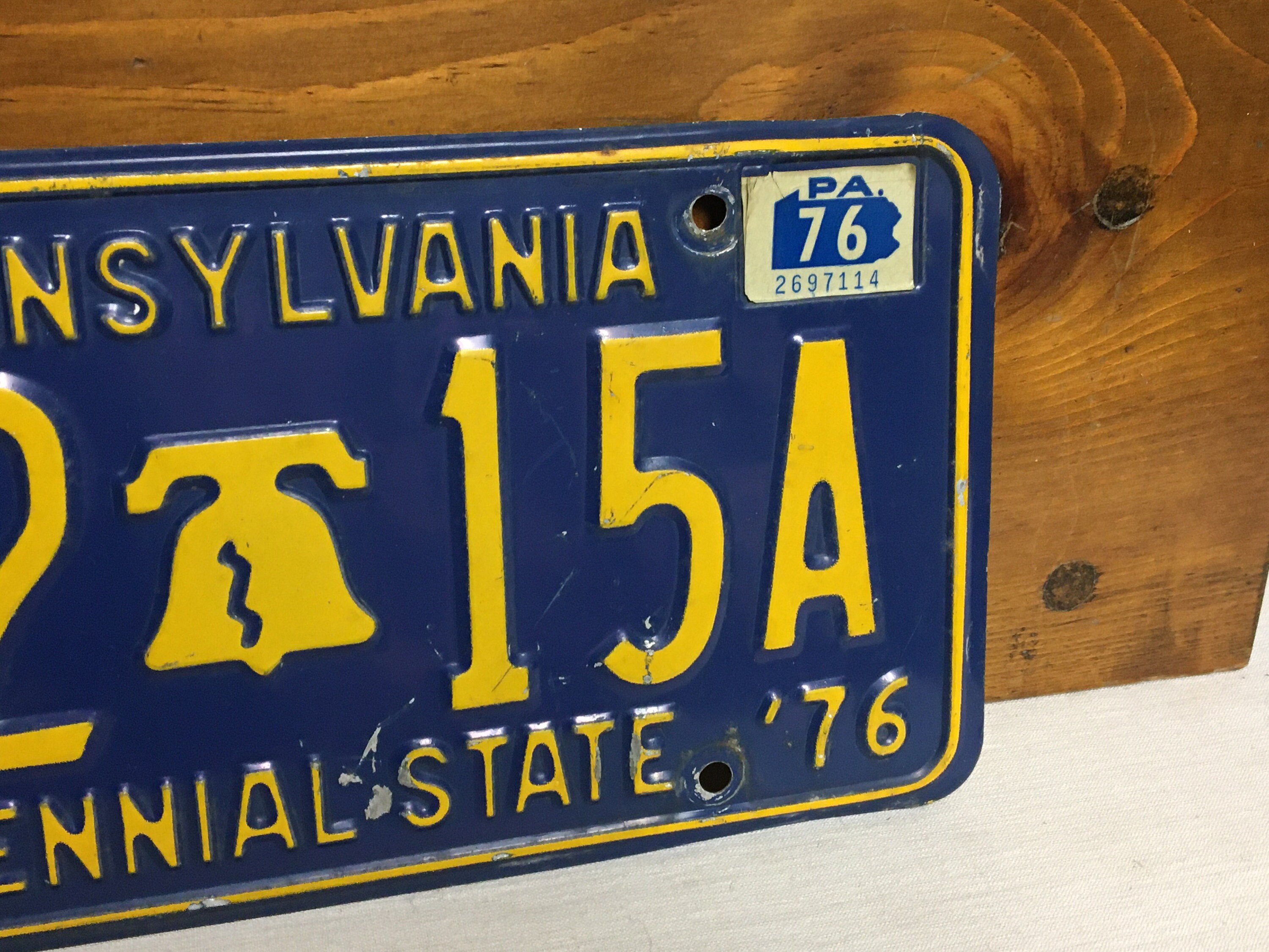1976 Pennsylvania Bicentennial Car License Plate Bicentennial State '76