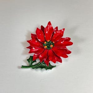 Poinsettia Enamel Pin